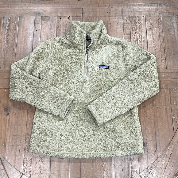 Patagonia Los Gatos taupe Sherpa fleece quarter zip pullover - Picture 1 of 7